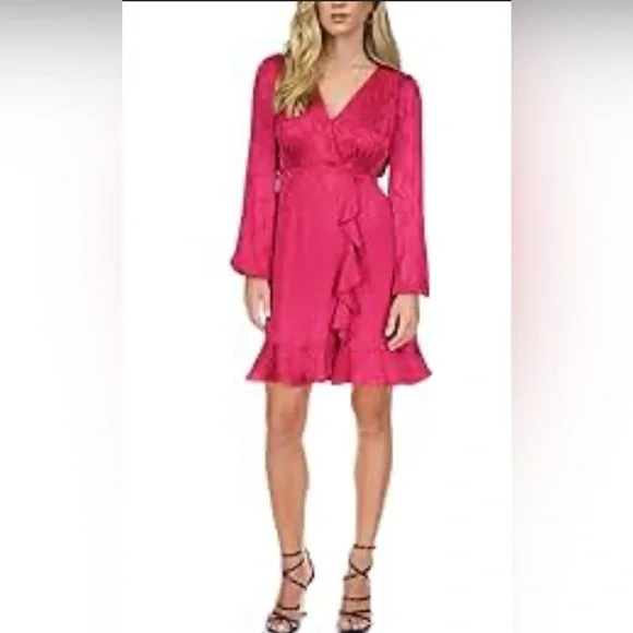 Michael Michael Kors Jacquard Snakeskin-Print Ruffled Mini Dress - NWT - Picture 3 of 17